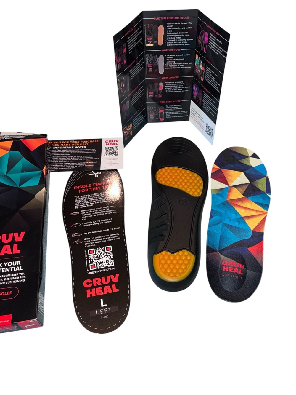 CRUVHEAL Sport Shock Absorbing Insole (L)